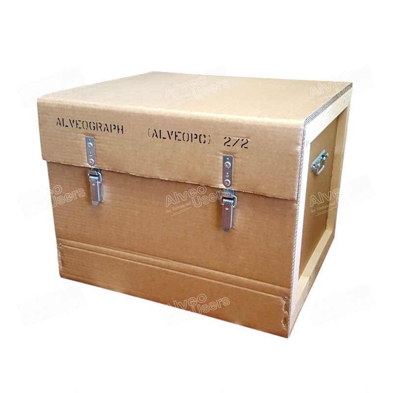 Embalaje protector para el equipo alveográfico AlveoPC para la parte de amasadora para su transporte o almacenaje